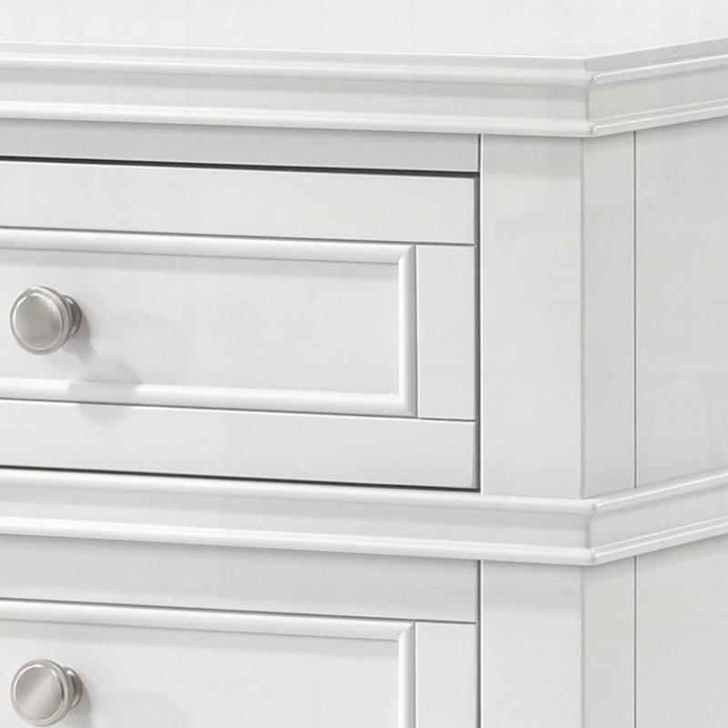 Table de chevet moderne pour chambre à coucher, Blanc