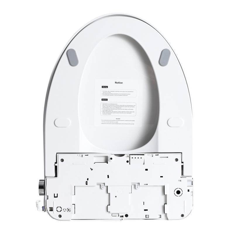 Smart Bidet Seat With Side Knob - Multiple Wash Modes, Water Temperature And Adjustment, Automatic Nozzle Cleaning, Digital Display, Night , White Plastic For Bathroom Redecoration Improvement