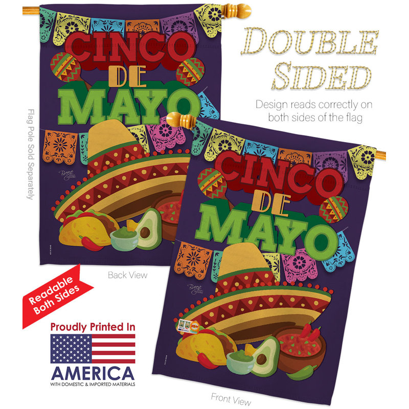 Drapeau de maison Cinco De Mayo