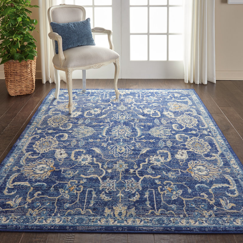 Chattahoochee Navy Blue Rug, Rectangle 239 x 300cm