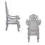 Fauteuil capitonné gris