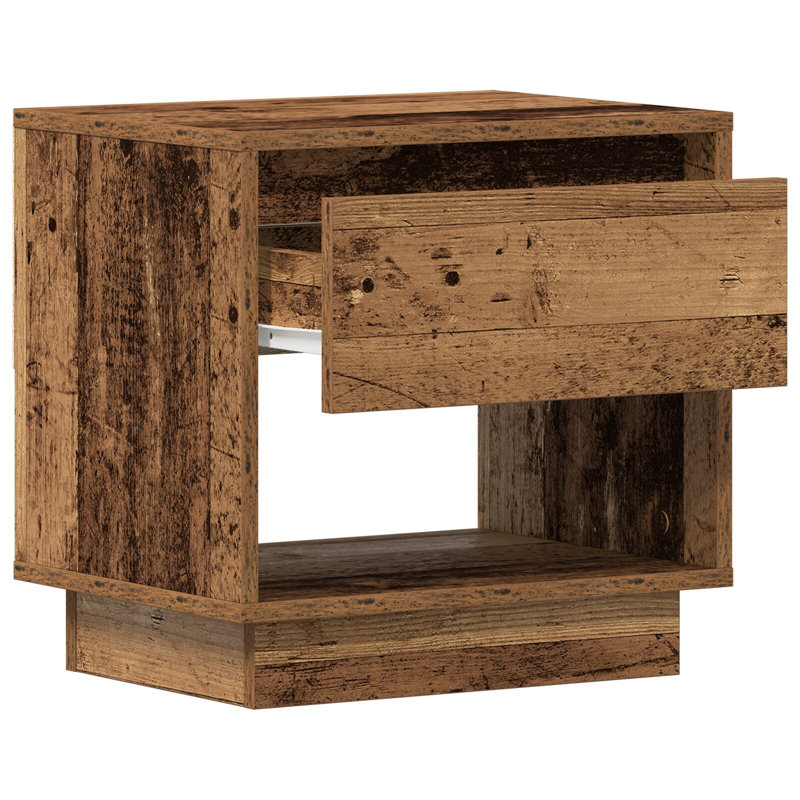 45cm W Bedside Table, 1, Old Wood