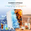 Mini Fridge 4L Car Refrigerator With LED Mirror, 3 Light Countertop Mini Fridge with Freezer-116984569-133000342