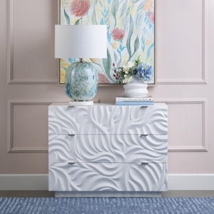 Commode d'appoint blanche 3 tiroirs
