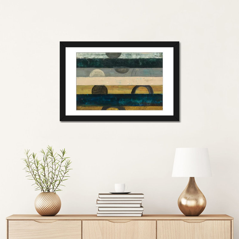 «Here Now II», reproduction d'art sur toile tendue, Papier d'art encadré noir, Blanc, H 16 po x l 24 po x P 1 po
