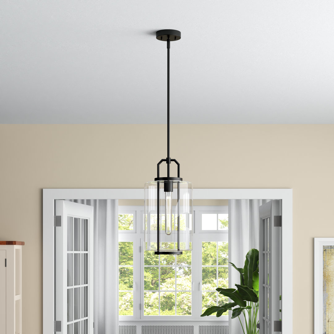 Bencomo Single Dimmable Steel Pendant Beachcrest Home™ Base 
