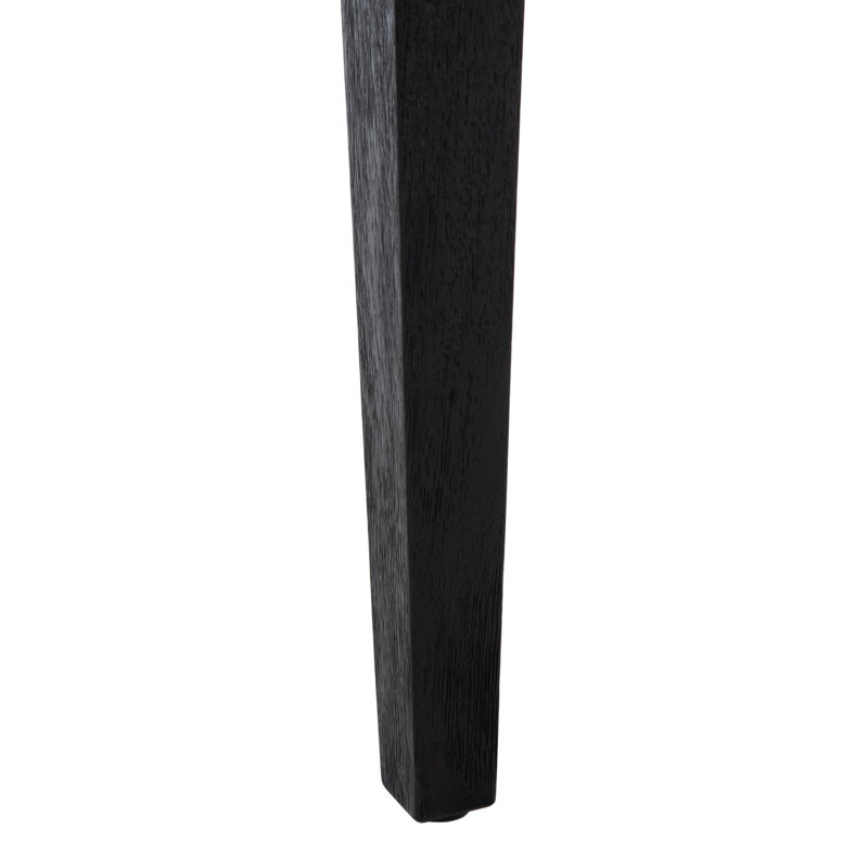 Chaise d'appoint capitonnée Abby, Bleu ciel, Rustic Black