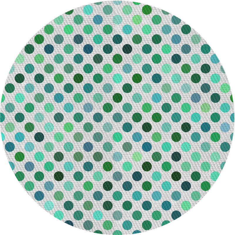 Recker Polka Dots Indoor Rug, Round 6'