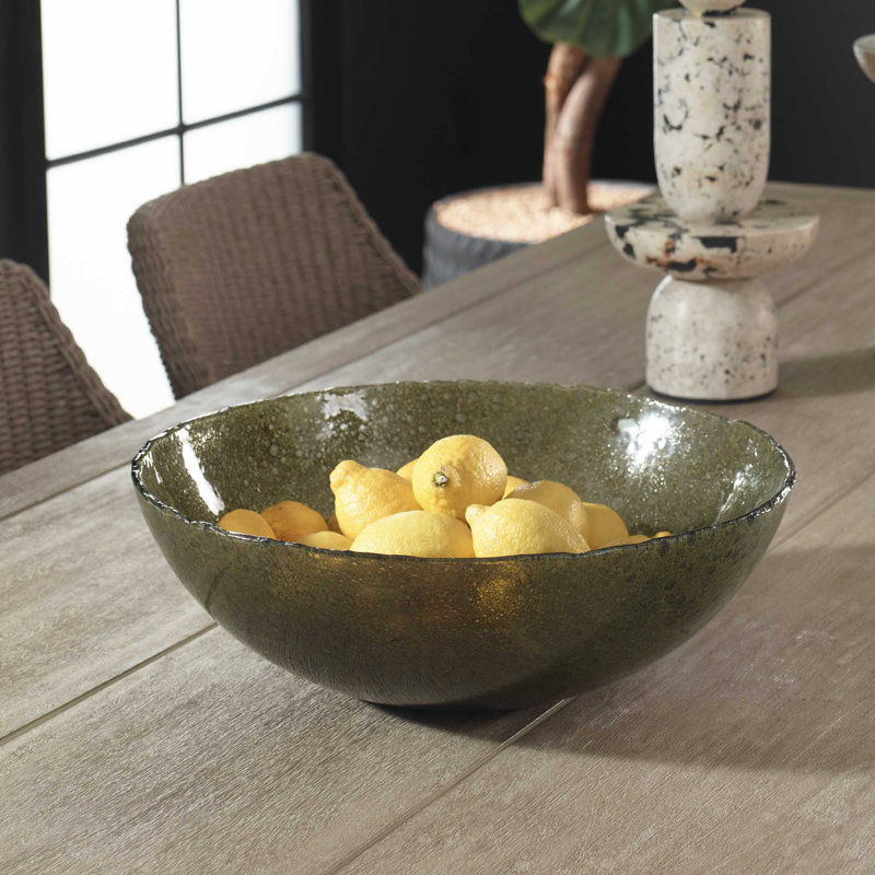 Bol en verre terreux Uttermost Veridian Shimmer