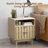 19'' W Fluted Nightstand with 2 Storage Drawers, 1 Open Shelf-1300623973-1289280937