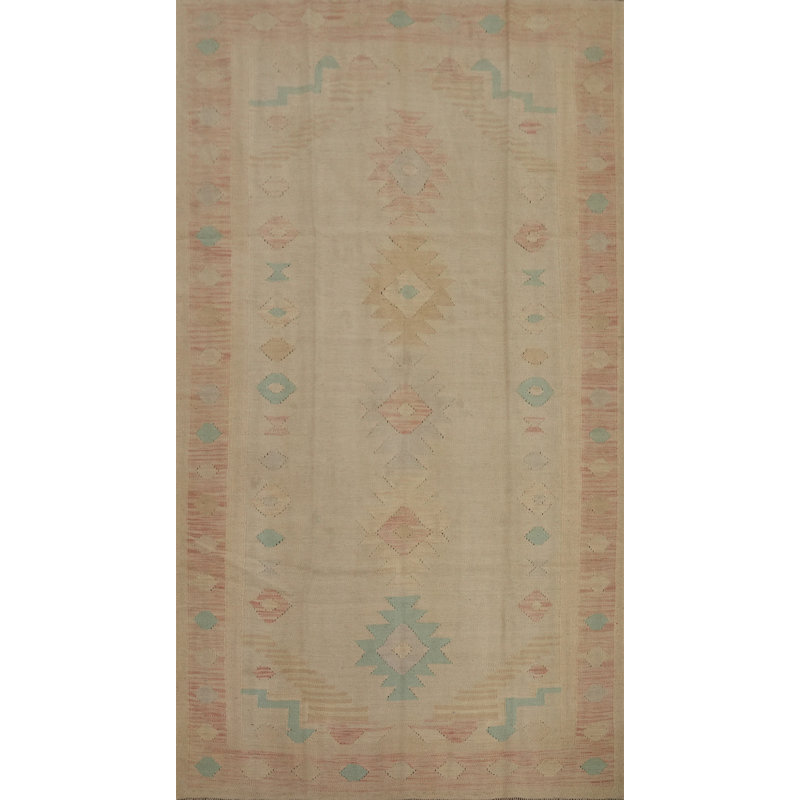 Tapis kilim en laine tissé à la main Earth Tones 5 x 8