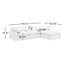 Canapé modulaire rembourré 118 pièces 4 pièces Asher-126563006-126563005