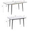 Table de salle à manger extensible de 47 à 63 po, aspect marbre blanc, pieds en métal noir, pour 2 à 6 personnes avec table, jusqu'à 63 po, thème, industriel moderne pour les maisons élégantes