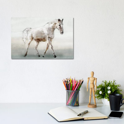 White Horse by Edward Selkirk - Wrapped Canvas Painting