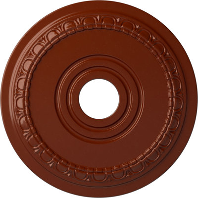 Endurathane Munich Ceiling Medallion, 17 1/2"OD x 3 5/8"ID x 1"P (Fits Canopies up to 5 5/8"), Hand-Painted Firebrick Finish