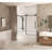 Frameless Shower Door, 1/4 "(6 Mm) Clear Tempered Glass, Explosion Proof Film, Stainless Steel Handle-114207949
