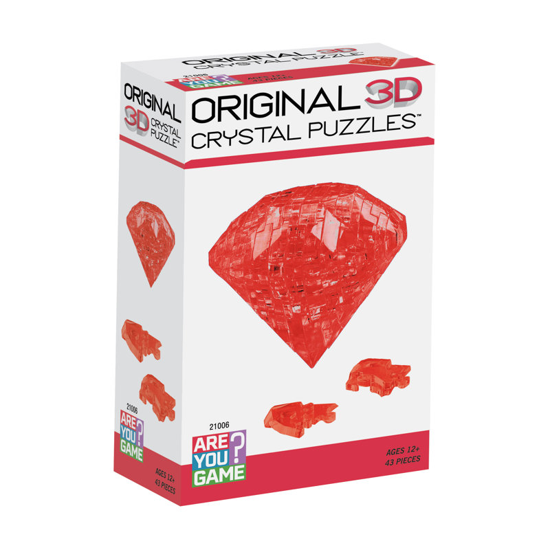 Casse-tête 3D en cristal, Rouge