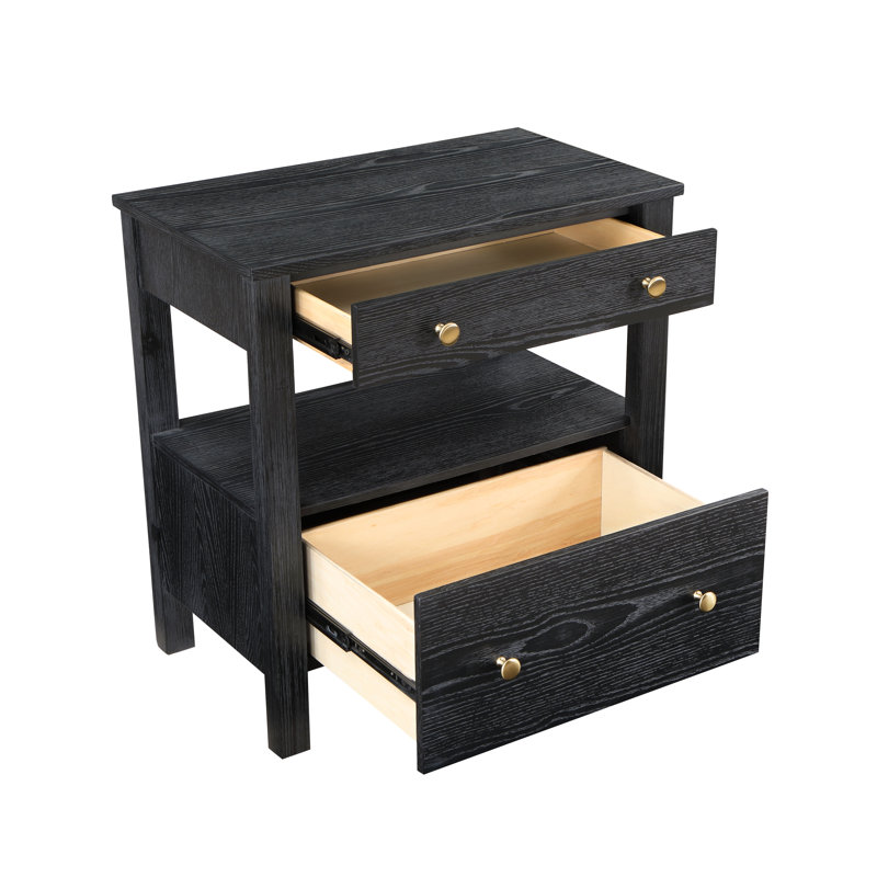 Table de chevet moderne à 2 tiroirs pour chambre à coucher