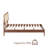NTC Lupin Wooden Bed Frame with Headboard and Natural Rattan, Solid Oak/Rubber Wood Foundation with Silent Slats, 1000 Lb Capacity, Effortless Assembly-12934022-12934023