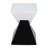 Modern Geometric MGO Side Table - Black & White Two Tone Indoor Outdoor End Table For Living Room, Patio, Garden, 18" H X 12.5" Base-628862518