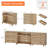 TV Stand For Tvs Up To 100'', Home Entertainment Center With 6 Drawers For 75/80/85/90 Inch TV-424247040