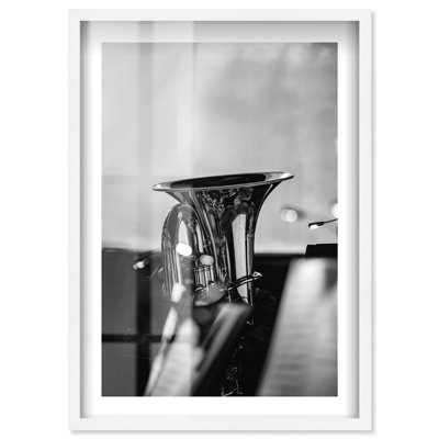 Jazz Nights Shadowbox Print Framed Photography by Notoriart, White Frame, 11 x 16