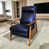 Metallic Slate Periwinkle Denim Leather est en rupture de stock