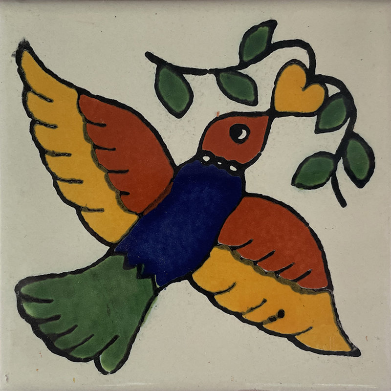 Carreaux mexicains 4,2 "x 4,2" 9 pièces TalaMex Dove Talavera