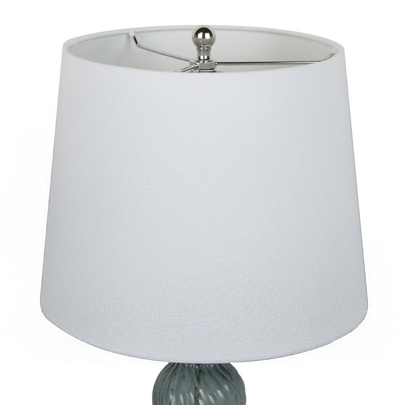 Glass Table Lamp, Clear Turquoise