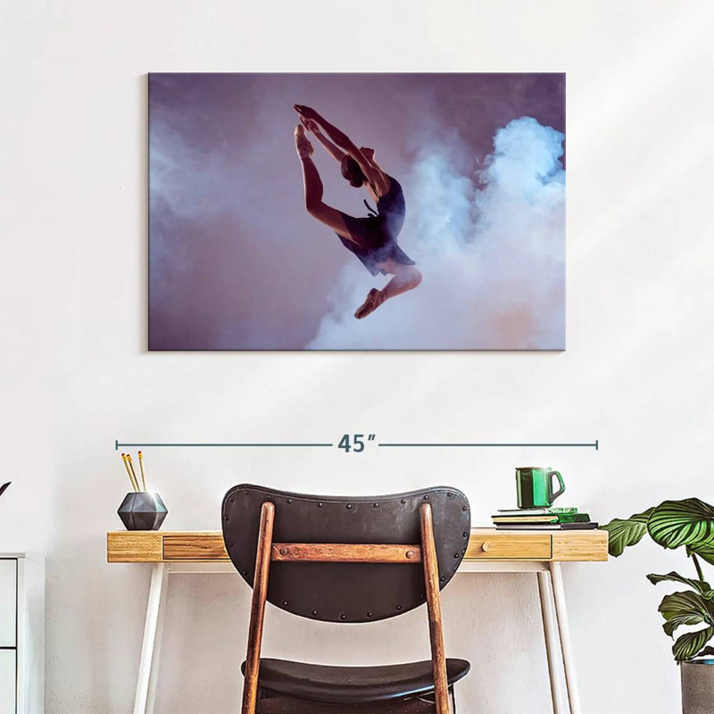 Ballerine bondissante, H 26 po x l 39 po