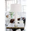 Grande lampe de table en albâtre Quatrefoil