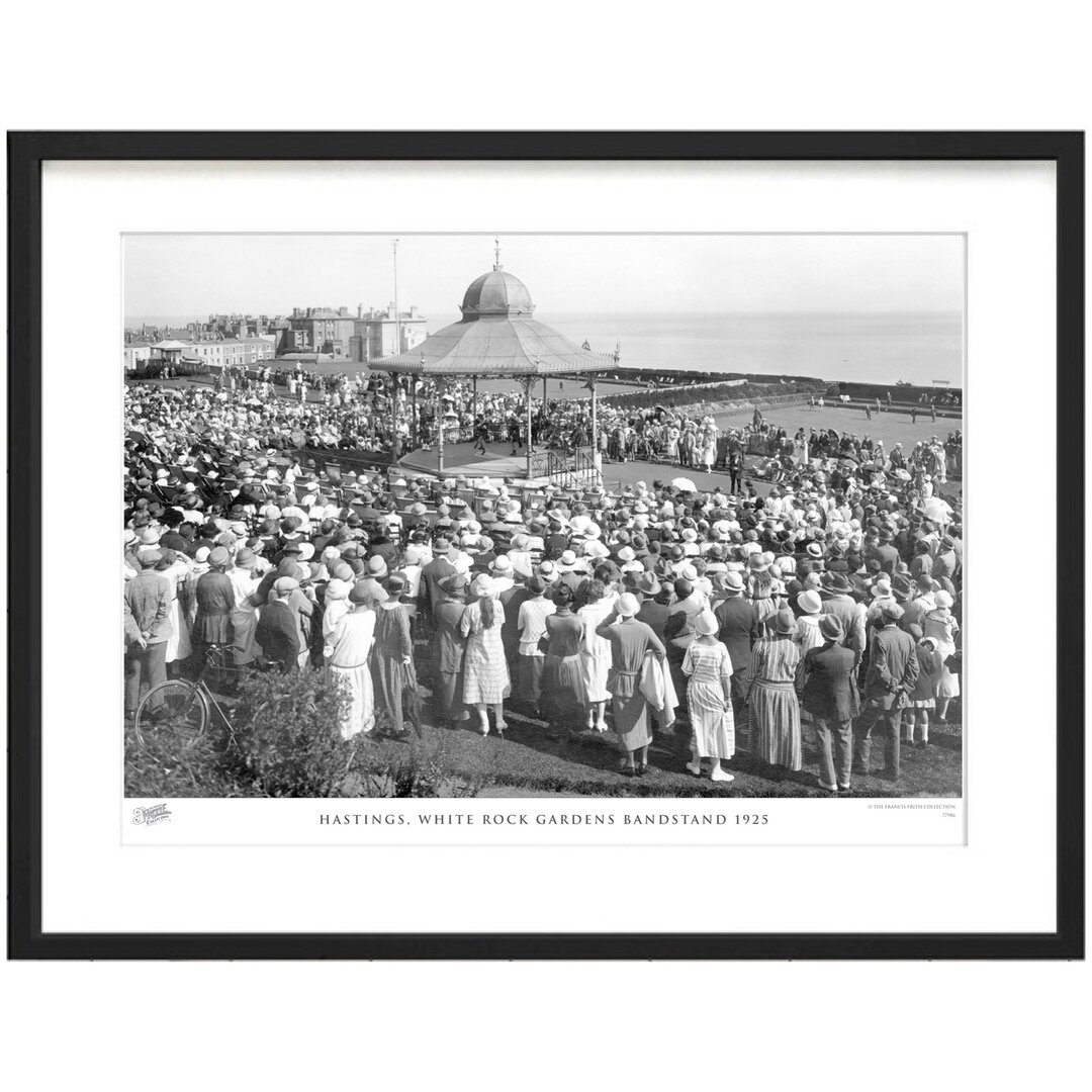 Gerahmter Fotodruck Hastings, White Rock Gardens Bandstand 1925 von Francis Frith