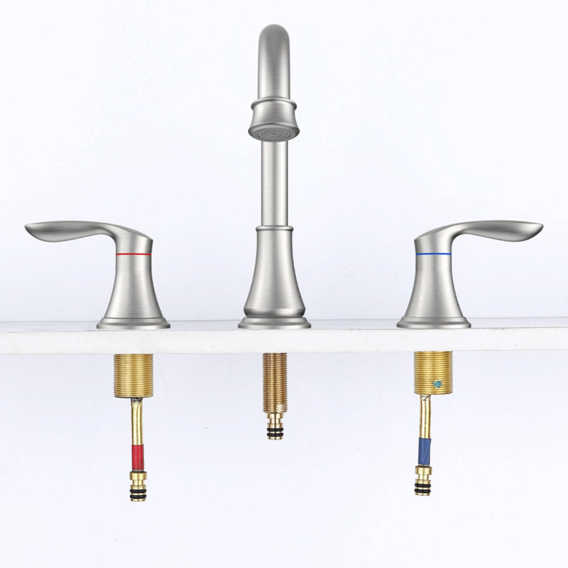 Bathroom faucet with 360 degree turn spout, Brushed Nickel