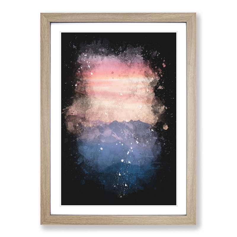 Swiss Mountain - Picture Frame Painting Print, Oak Framed, 63cm H x 45cm W x 2cm D