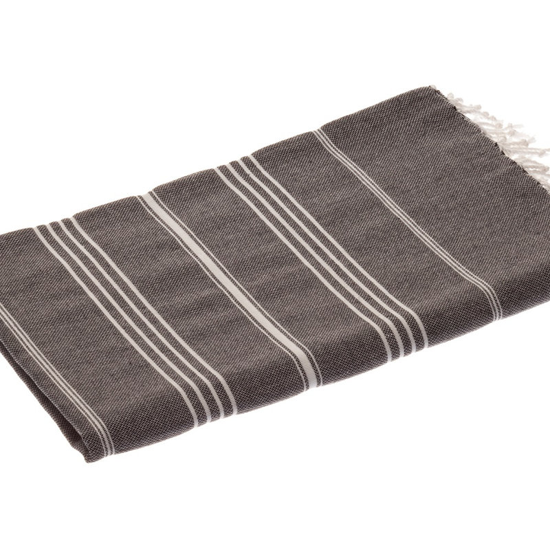 Marilyn Cotton Ultra Light Beach Towel, Black