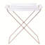 Table-plateau Cercie, finition acrylique transparente et cuivre