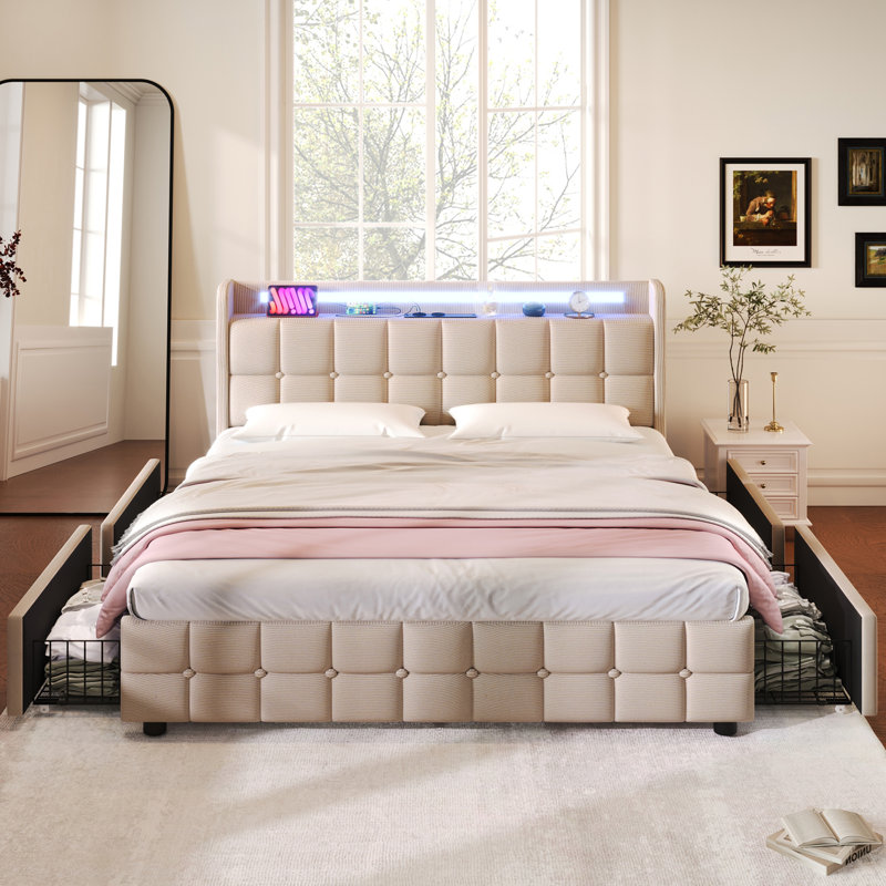 Upholstered Bed, European King (160 x 200 cm)