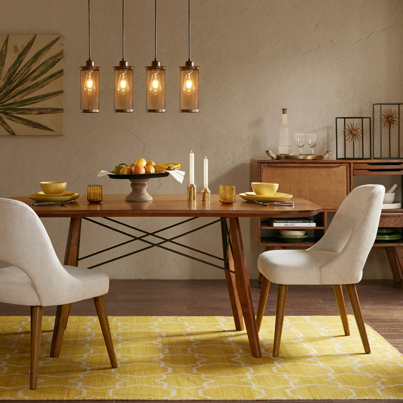Nola Cream Upholstered Dining Side Chairs, Cream