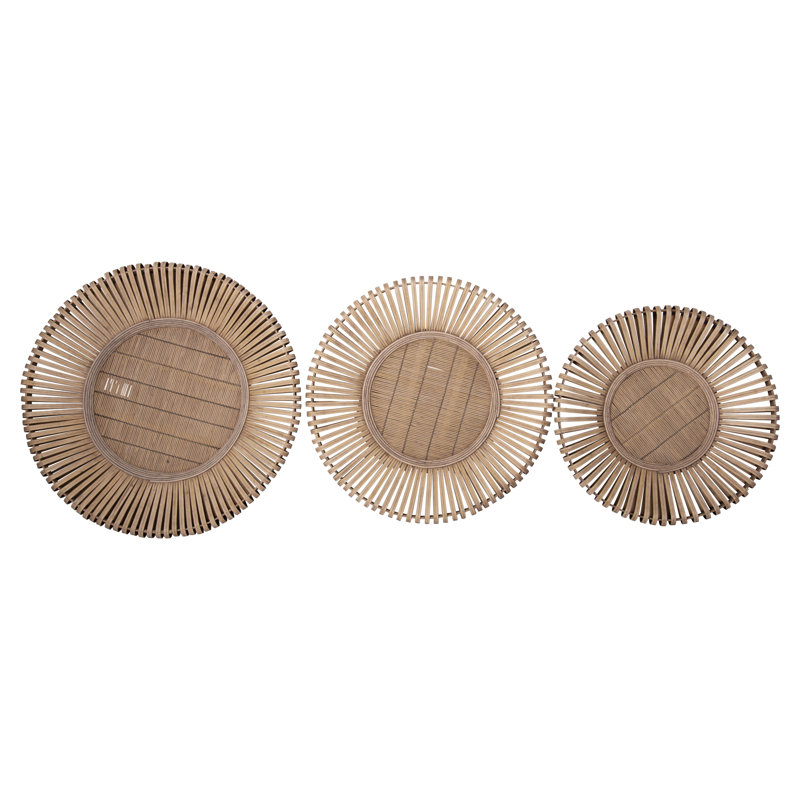 ENSEMBLE DE 3 PLATEAUX DE BAMBOU