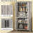 Freestanding Storage Cabinet, Kitchen Pantry with Adjustable Shelves