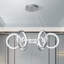 Luminaire suspendu rond à intensité variable 6 lumières DEL moderne pour îlot de cuisine-278320086