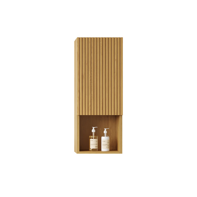 MITCH 35" Tall Bathroom Wall Mounted Cabinet, Golden Oak