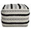 Pouf carré rayé de 18 po de large Rillito