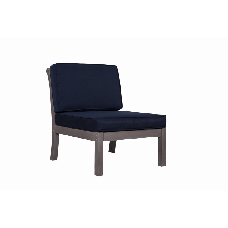 Chaise de patio avec coussins Rossi, Marine