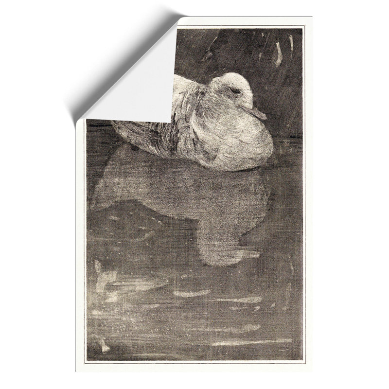 Floating Duck 1 Piece Painting, 30cm H x 21cm W x 0.1cm D