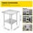 Stainless Steel Prep Table, 24 x 24 x 31 Inch, 700 lbs Load Capacity, Heavy-Duty Metal Worktable with 3 Adjustable Height Levels, Commercial Workstation for Kitchen Garage Restaurant Backyard
