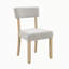 Ensemble de table de salle à manger 7 pièces pour 6 tables de 57 pouces avec 6 chaises rembourrées en lin, style japonais-133467119