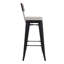 Ahmauri Upholstered Counter Stool with Metal Frame-561991745