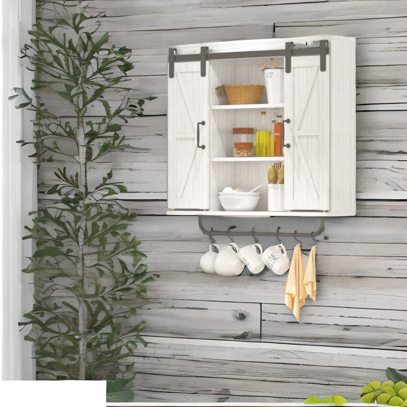 Armoire d'appoint avec tablettes réglables H 30 po x l 30 po x P 6,9 po Arthi