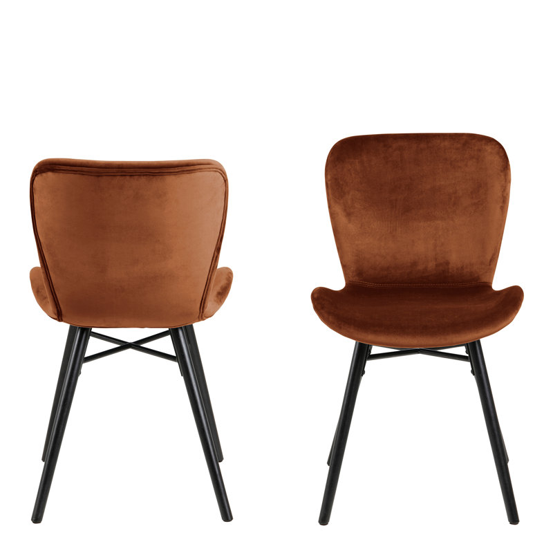 Humberto 82.5cm H Upholstered Side Chair, Copper
